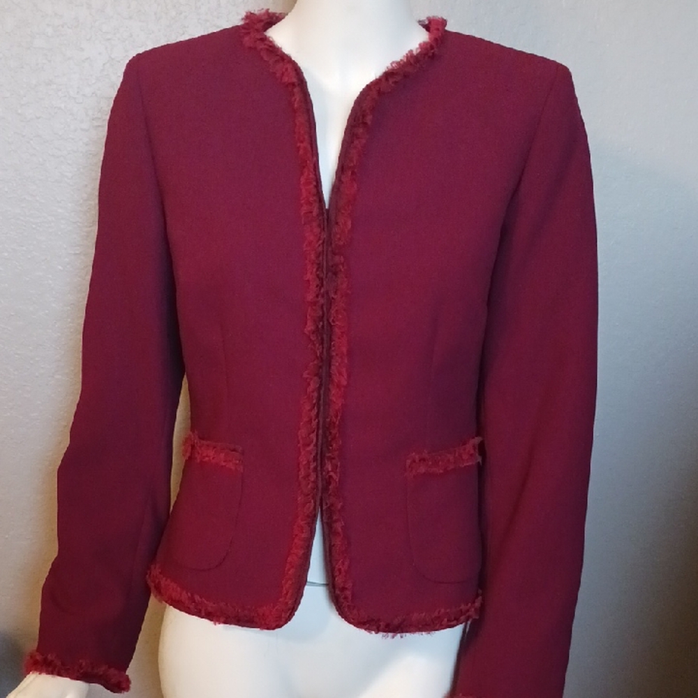 Nipon Botique Sophisticated Burgundy Women's Jacket